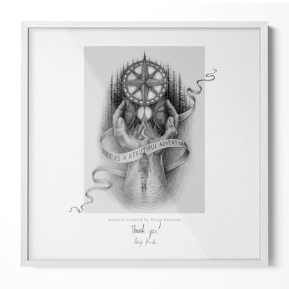 Hvid Tulup billedramme 50 x 50 cm, 1 stk.