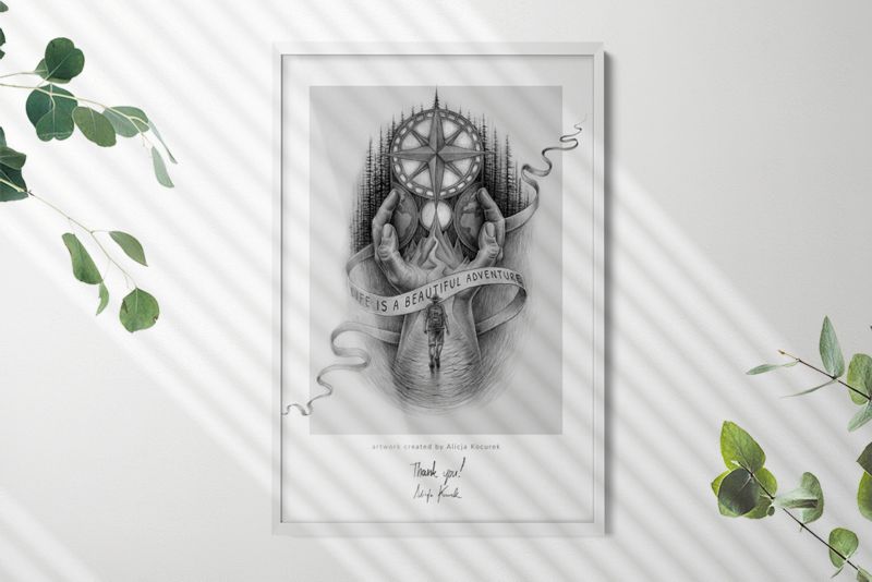Hvid Tulup billedramme 50 x 70 cm, 1 stk.