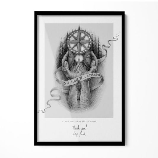 Sort Tulup billedramme 40x60 cm, 1 stk.