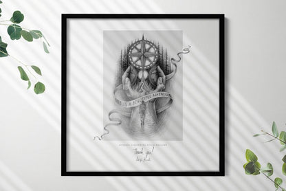 Sort billedramme Tulup 50 x 50 cm, 1 stk.