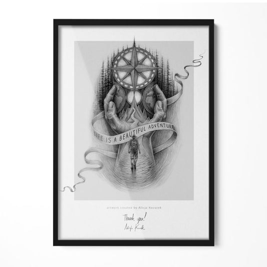 Sort billedramme Tulup 50 x 70 cm, 1 stk.