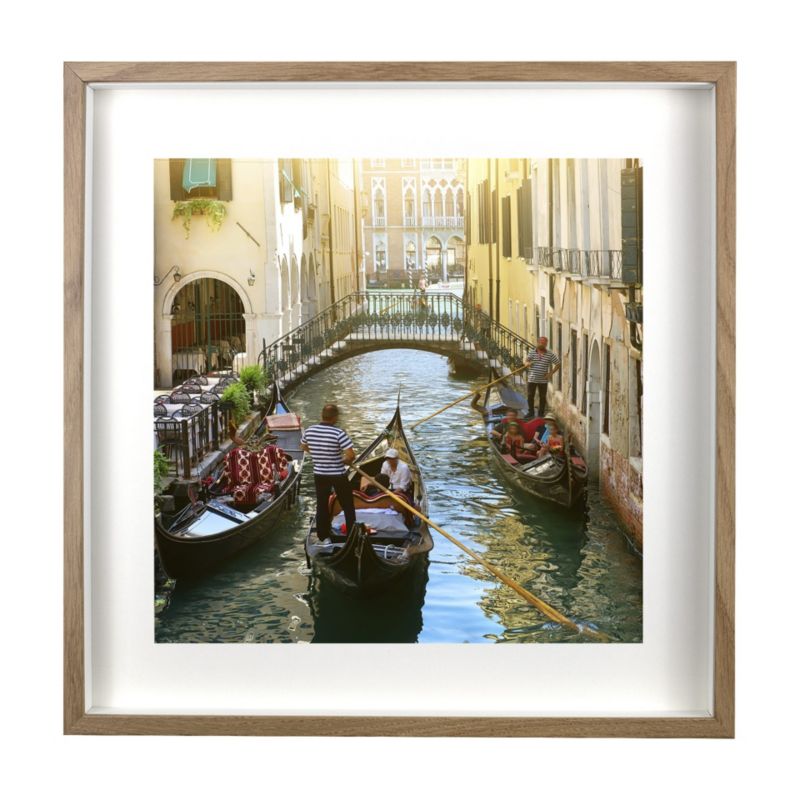 3D billedramme BD art egetræ 50x50 cm dyb kvadratisk brun 1 stk.
