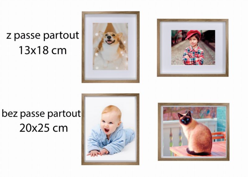 3D Shadow Box billedramme BD art 20x25 cm i egetræ, brun, 1 stk.