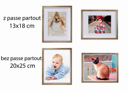 3D Shadow Box billedramme BD art 20x25 cm i egetræ, brun, 1 stk.