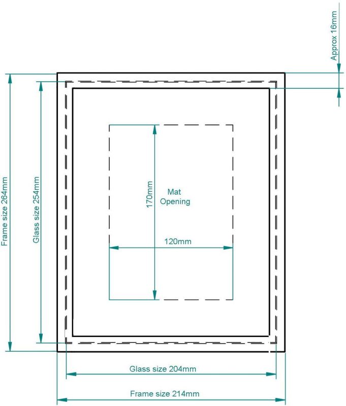 BD art fotoramme 20x25 cm med passepartout 13x18 cm sort 1 stk.