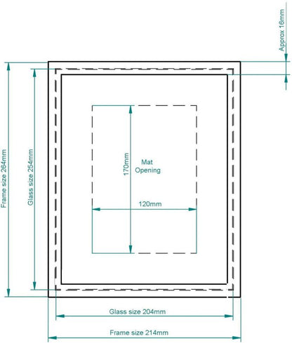 BD art fotoramme 20x25 cm med passepartout 13x18 cm sort 1 stk.