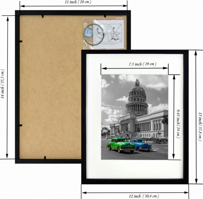 Klassisk sort billedramme BD art 28x35 cm, 1 stk.