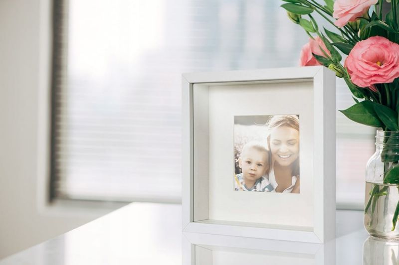 BD art 3D box billedramme 23x23 cm dyb hvid 1 stk.