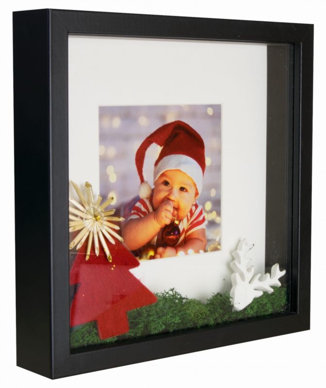 BD art 3D box dyb billedramme i sort, 1 stk. 25 x 25 cm
