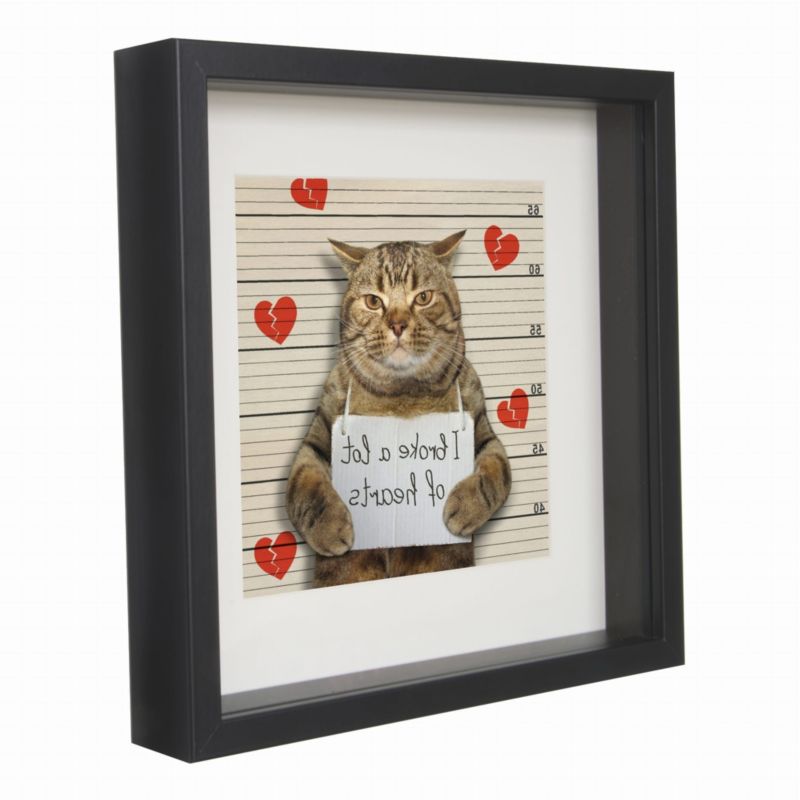 BD art 3D dyb ramme til billede, 28x28 cm, kvadratisk, sort, 1 stk.