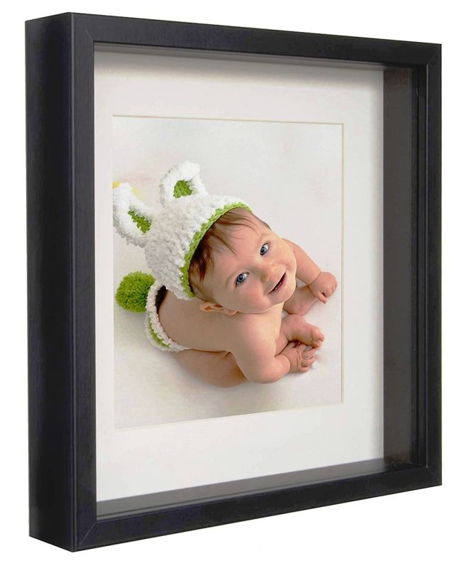 BD art 3D dyb ramme til billede, 28x28 cm, kvadratisk, sort, 1 stk.