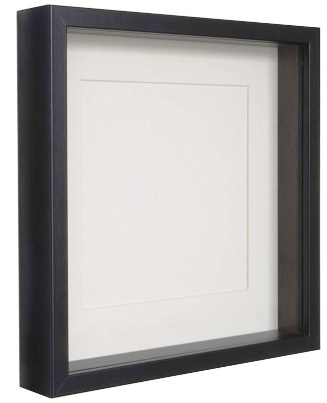 BD art 3D dyb ramme til billede, 28x28 cm, kvadratisk, sort, 1 stk.