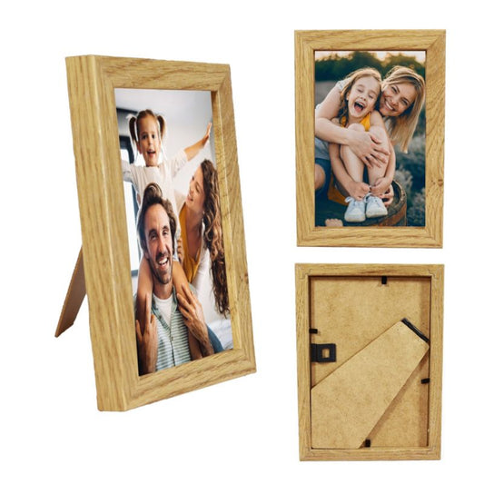BD art Basic fotoramme 10x15 cm i egetræ MDF plexiglas brun 1 stk.