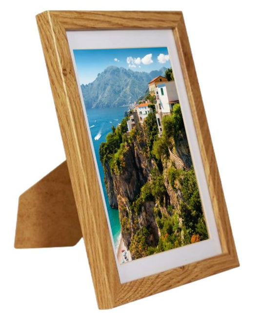 BD art Basic billedramme 15x21 cm i egetræ MDF med passepartout 13x18 cm brun, 1 stk.