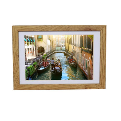 BD art Basic billedramme 15x21 cm i egetræ MDF med passepartout 13x18 cm brun, 1 stk.