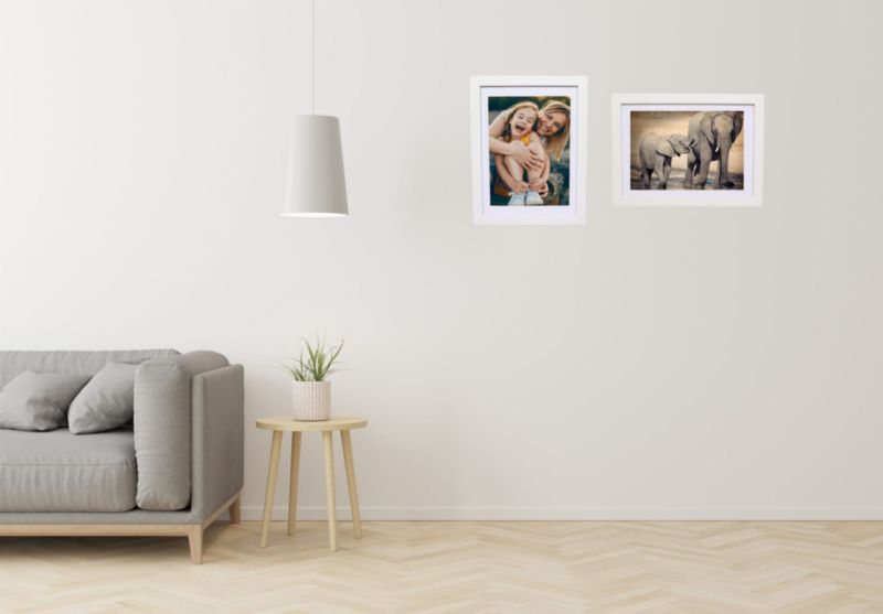 BD art Basic billedramme 15x21 cm med passepartout 13x18 cm, hvid, 1 stk.