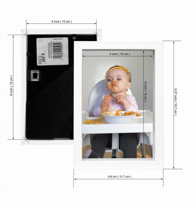 BD art dyb billedramme 10x15 cm hvid 1 stk.