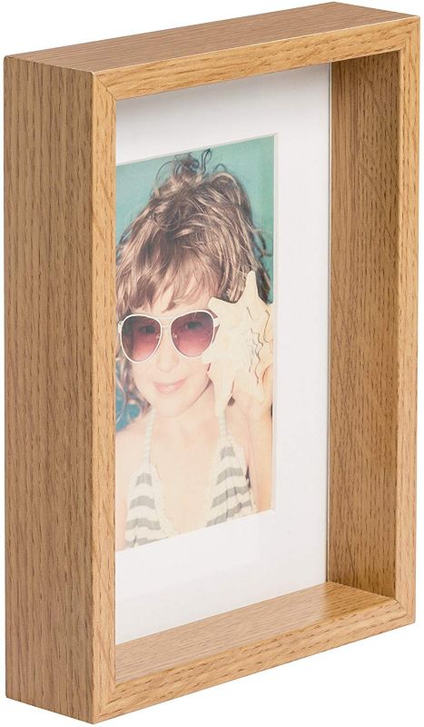 BD Art dyb billedramme 15x21 med passepartout i eg, brun, 1 stk.