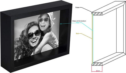 BD art dyb billedramme 20x25 med passepartout 13x18 sort 1 stk.
