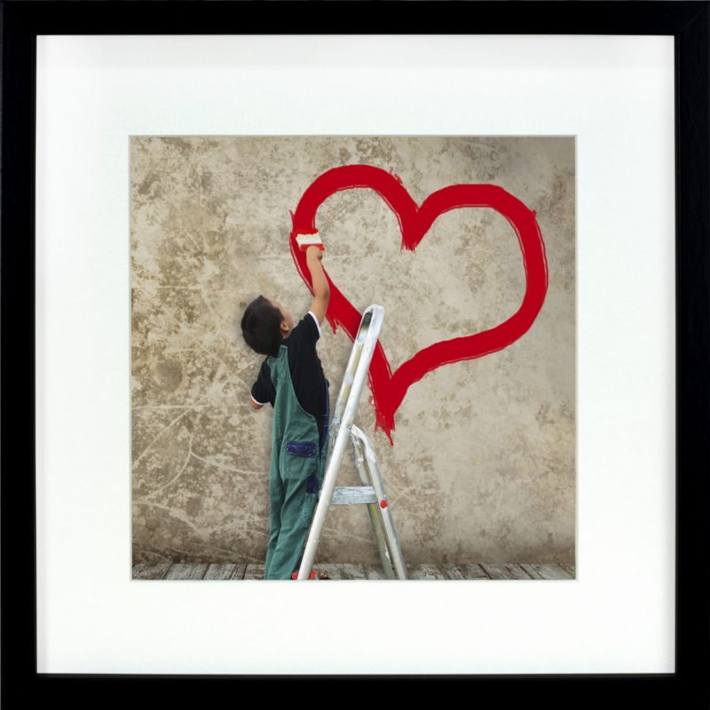 BD art kvadratisk billedramme 30x30 cm sort med passepartout 20x20 cm, 1 stk.