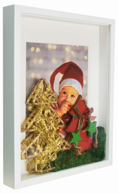 BD art Shadow Box dyb billedramme 20x25 cm hvid 1 stk.