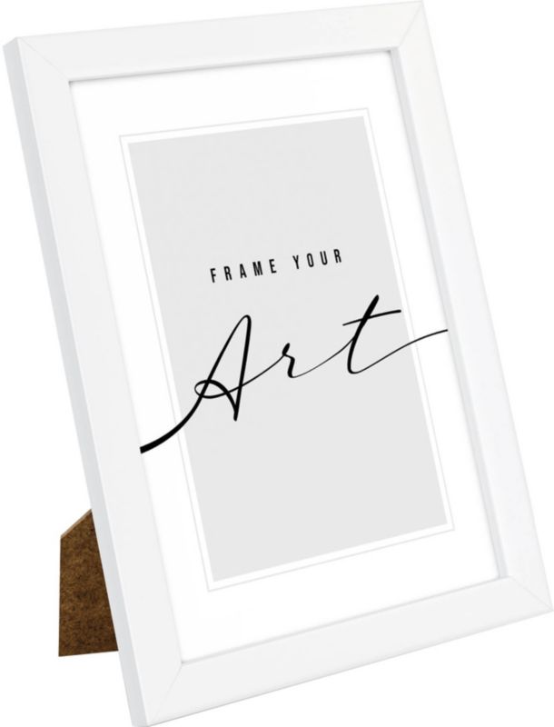 Billedramme 13 x 18 cm blank hvid