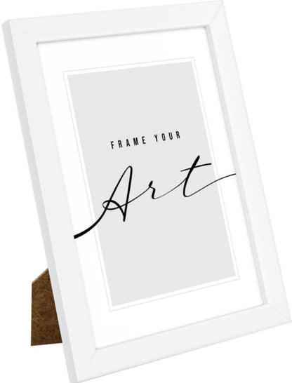 Billedramme 13 x 18 cm blank hvid