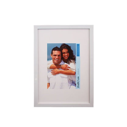 Billedramme 21 x 30 cm hvid med blank overflade