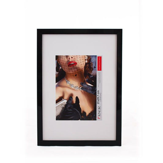 Sort billedramme 21 x 30 cm med blank overflade