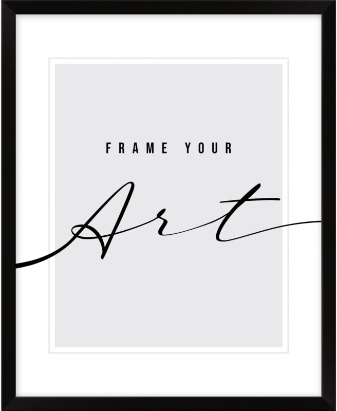 Sort billedramme 21 x 30 cm med blank overflade