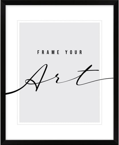 Sort billedramme 21 x 30 cm med blank overflade