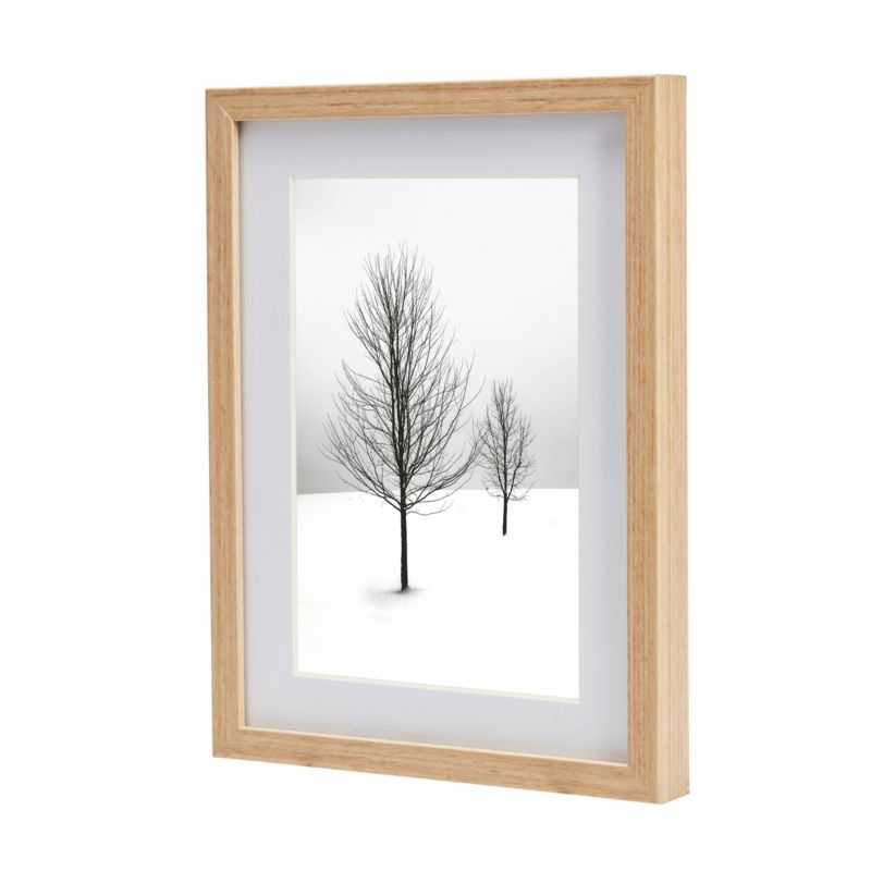 GoodHome Banggi billedramme 13 x 18 cm med trælook i aluminium