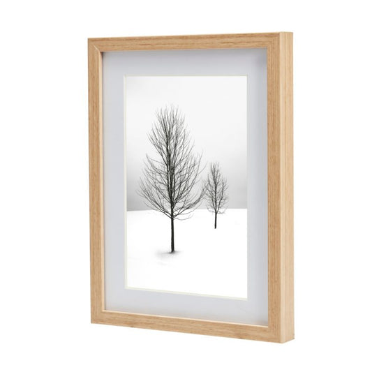 GoodHome Banggi billedramme 13 x 18 cm med trælook i aluminium