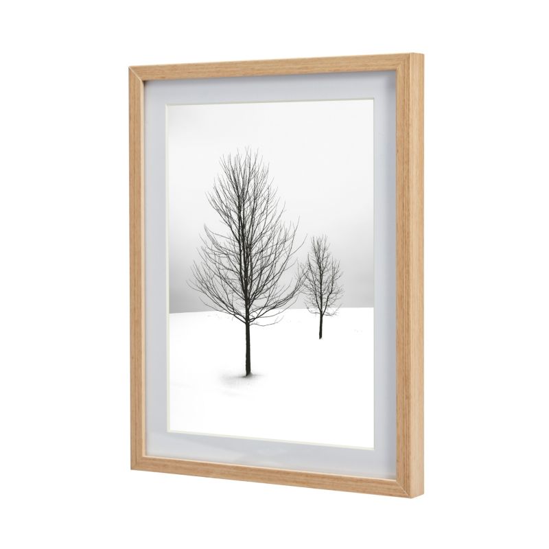 GoodHome Banggi billedramme 18 x 24 cm med trælook i aluminium