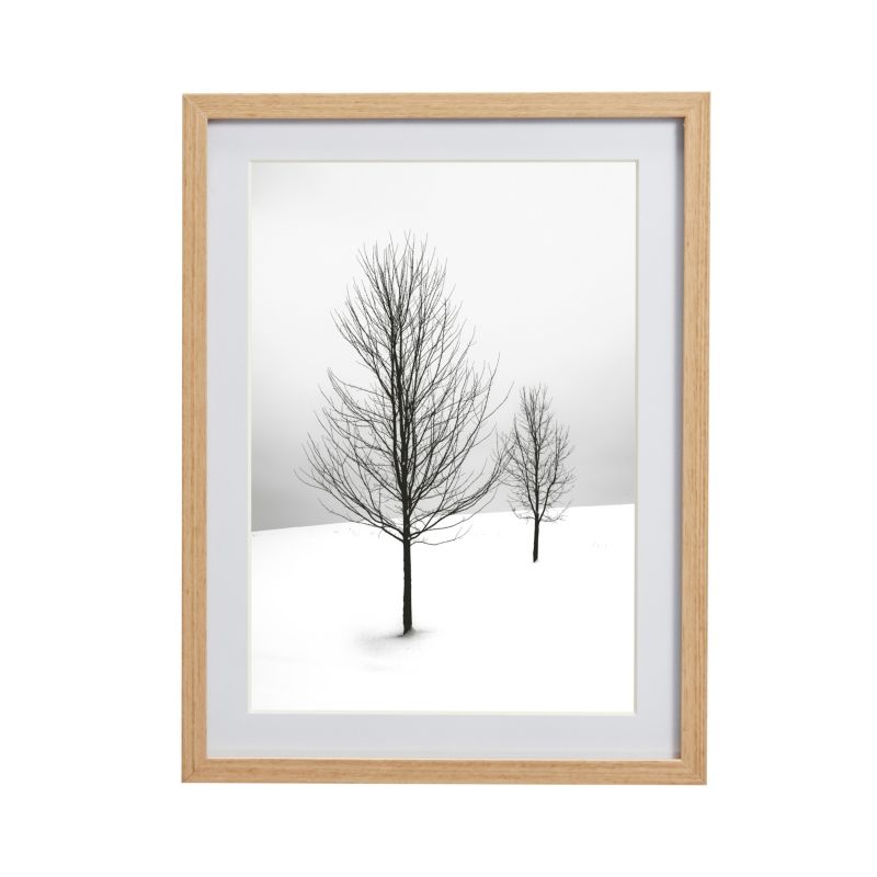 GoodHome Banggi billedramme 18 x 24 cm med trælook i aluminium