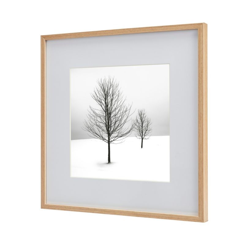 GoodHome Banggi fotoramme 30 x 30 cm aluminium med trælook