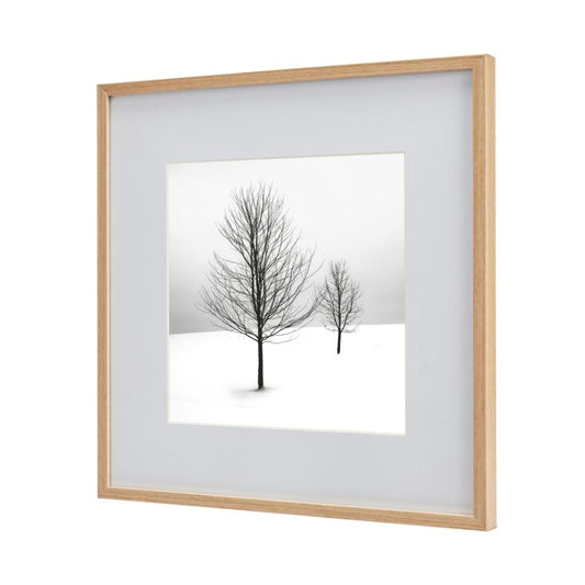 GoodHome Banggi fotoramme 30 x 30 cm aluminium med trælook
