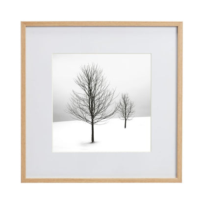 GoodHome Banggi fotoramme 30 x 30 cm aluminium med trælook