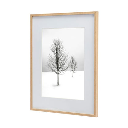 GoodHome Banggi billedramme 30 x 40 cm aluminium med træeffekt