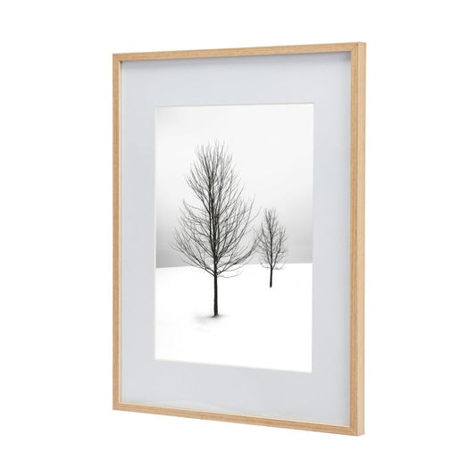 GoodHome Banggi billedramme 30 x 40 cm aluminium med træeffekt