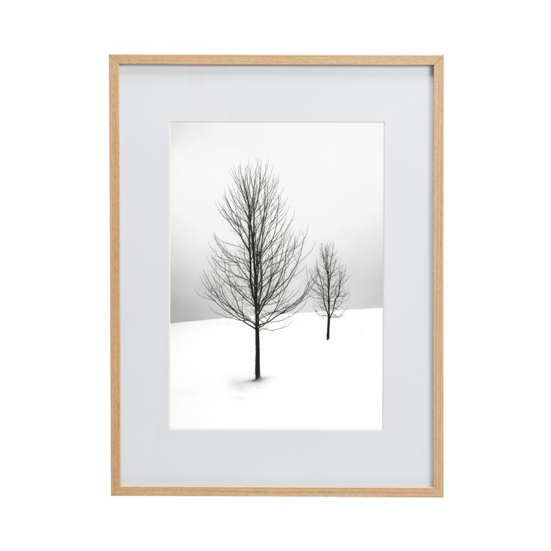 GoodHome Banggi billedramme 30 x 40 cm aluminium med træeffekt