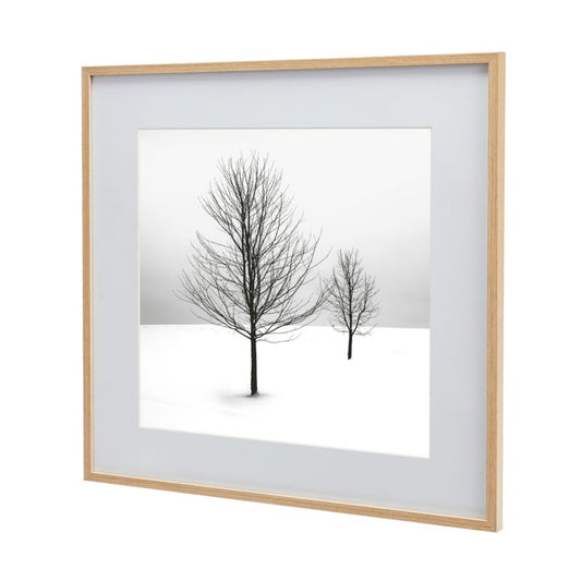 GoodHome Banggi billedramme 40 x 40 cm aluminium med trælook
