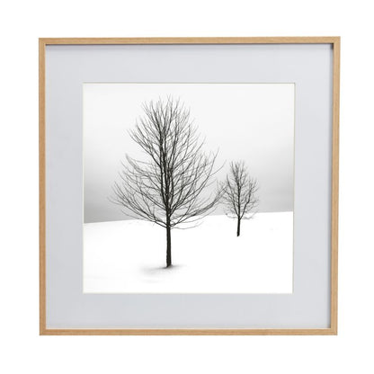 GoodHome Banggi billedramme 40 x 40 cm aluminium med trælook