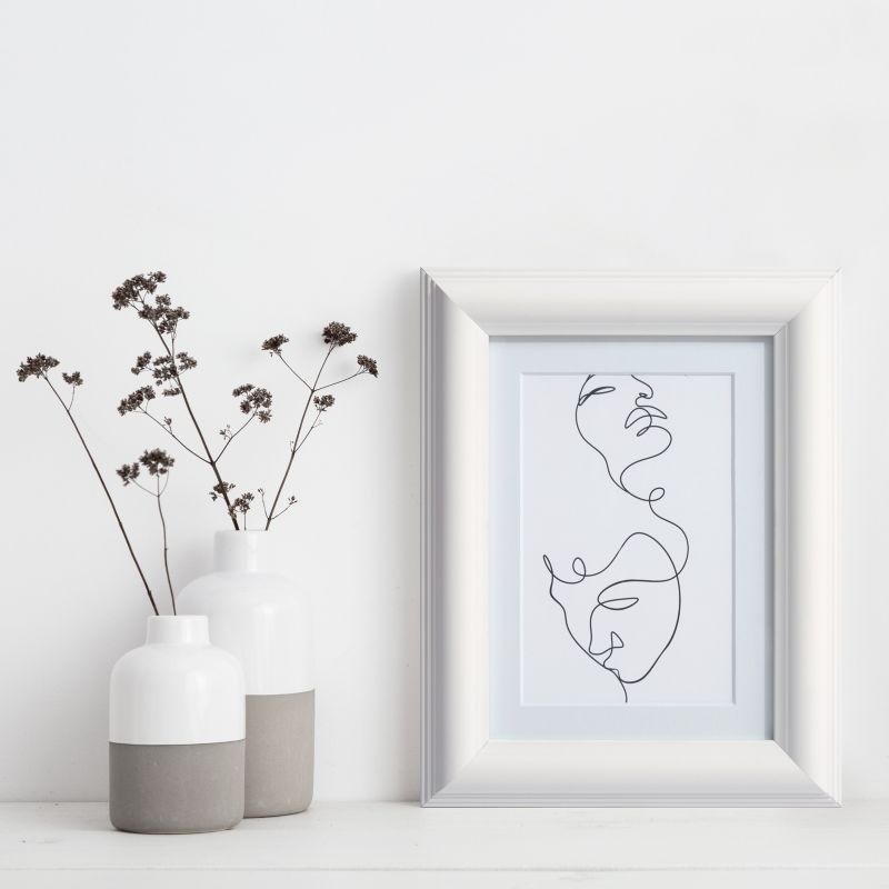GoodHome Blanton billedramme 13 x 18 cm hvid