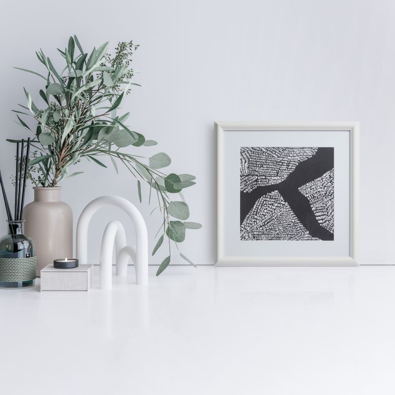 GoodHome Blanton billedramme 40 x 40 cm hvid