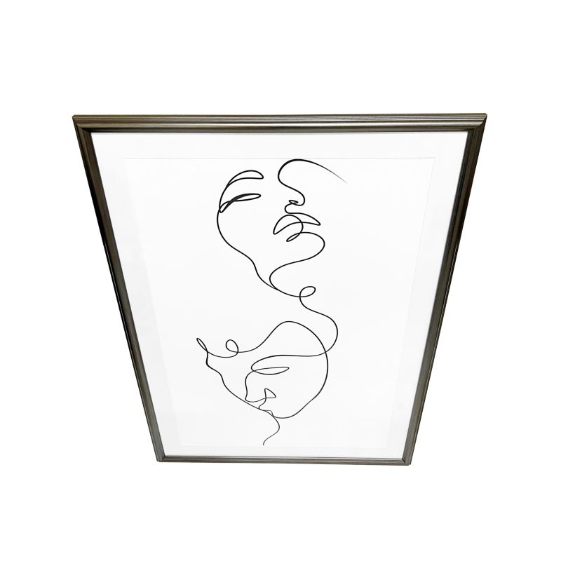 GoodHome Blanton billedramme 70 x 100 cm antik sølv