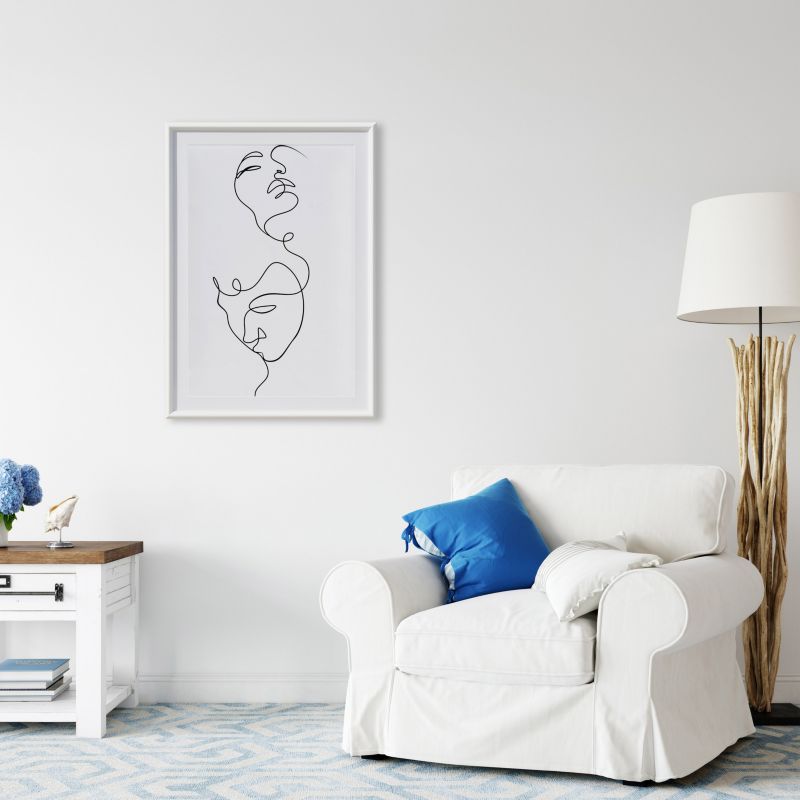 GoodHome Blanton billedramme 70 x 100 cm hvid