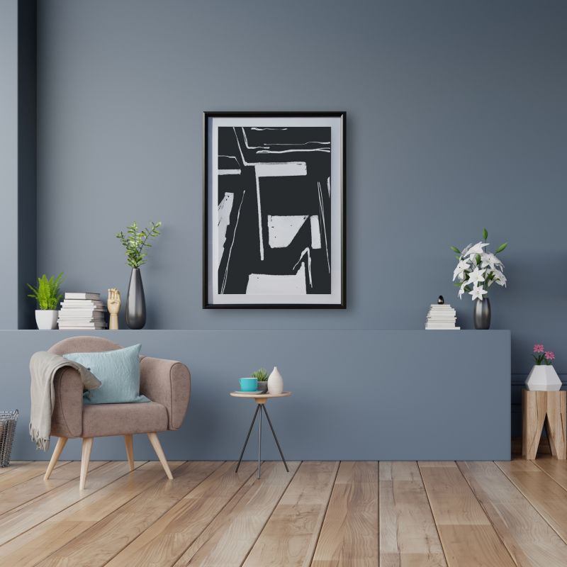 GoodHome Blanton billedramme 70 x 100 cm mat-sort