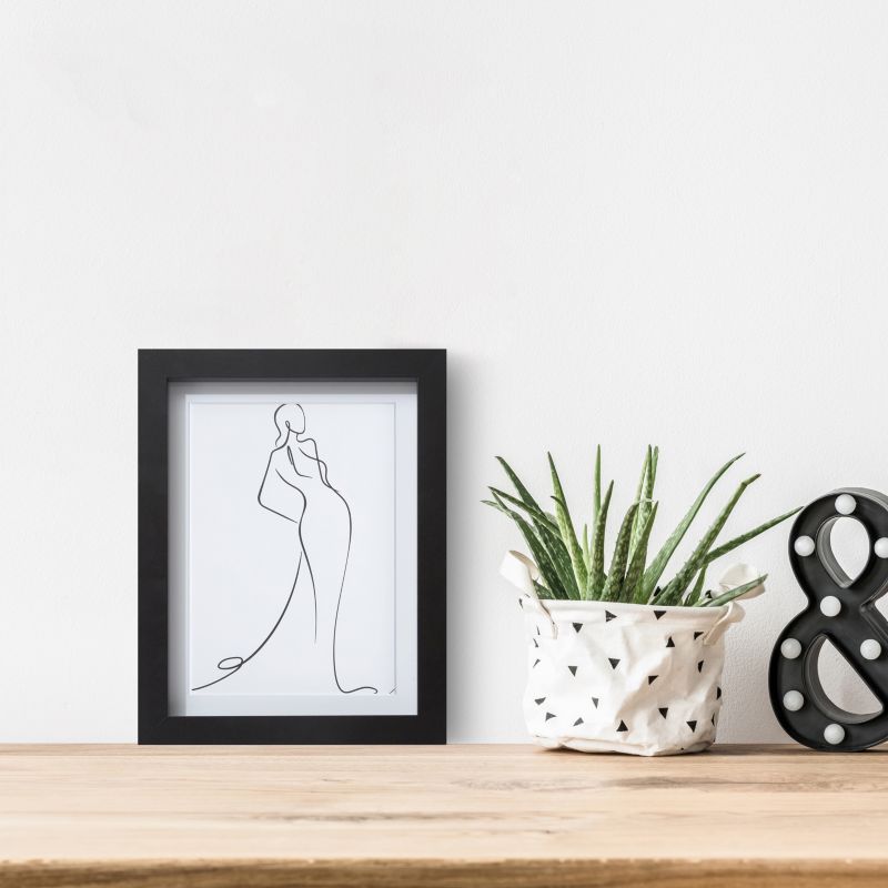 GoodHome Islande billedramme 18 x 24 cm sort