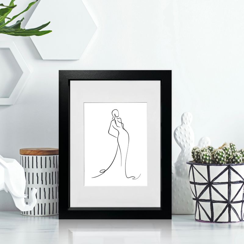 GoodHome Islande billedramme 21 x 29,7 cm sort